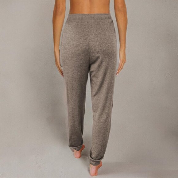 Women's Light Coffee Sweatpants with Pockets - Casual Lounge Joggers for Spring - Picture 7 of 7